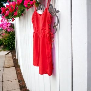 Parker Dress, Red, Size Medium